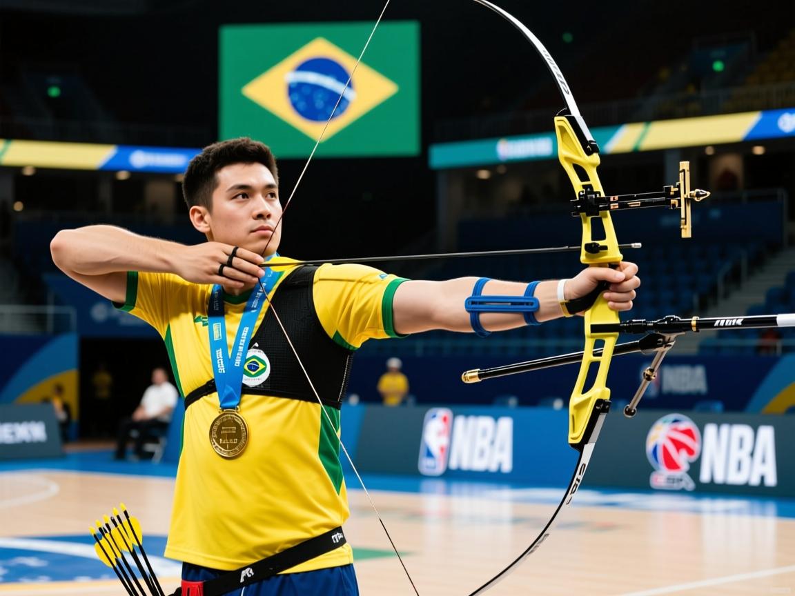 巴西射箭选手发挥出色，获得奖牌